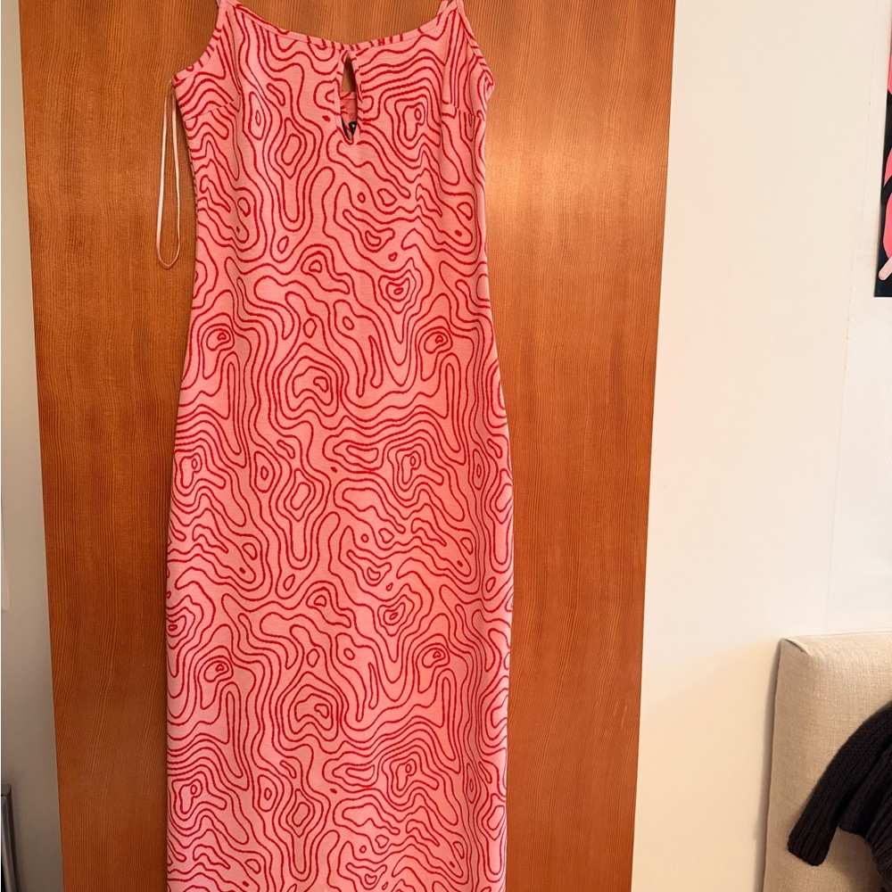Zara Pink and White Textured Fabric